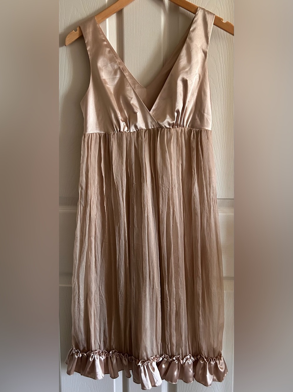 Forever 21 Vintage Silk Babydoll 2000’s Y2K Fairycore Empire Waist Dress Small